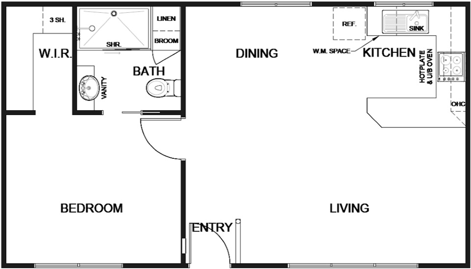 Great Concept One Bedroom Granny Flat Floor Plans, Great!